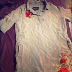 Denim dress with pockets